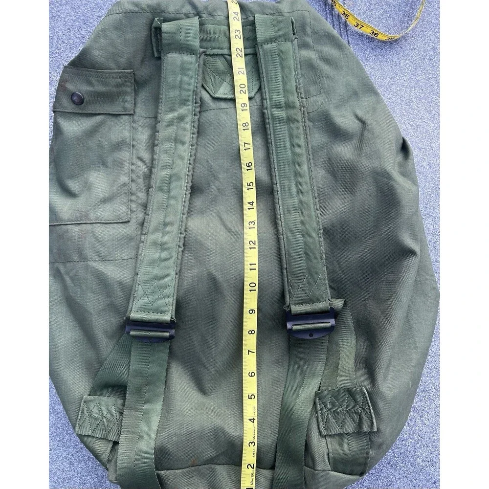1990s US Military OD Green Sea Bag Backpack Duffel Camping Travel Surplus GI